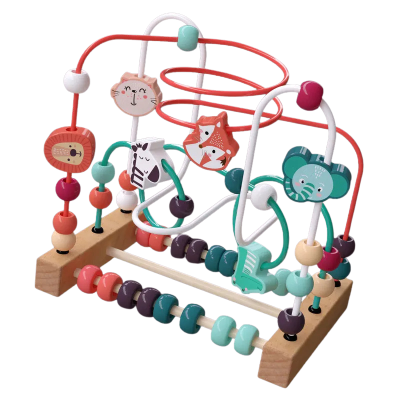 Baby Montessori Wooden Bead Maze Toy for Early Learning