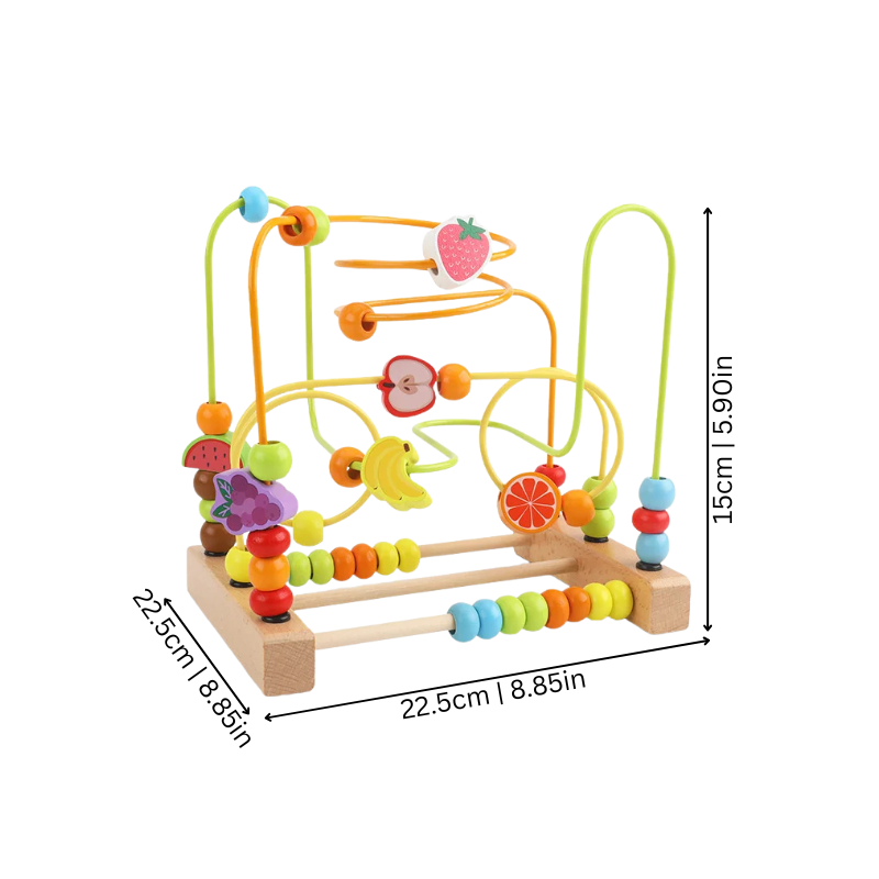 Baby Montessori Wooden Bead Maze Toy for Early Learning