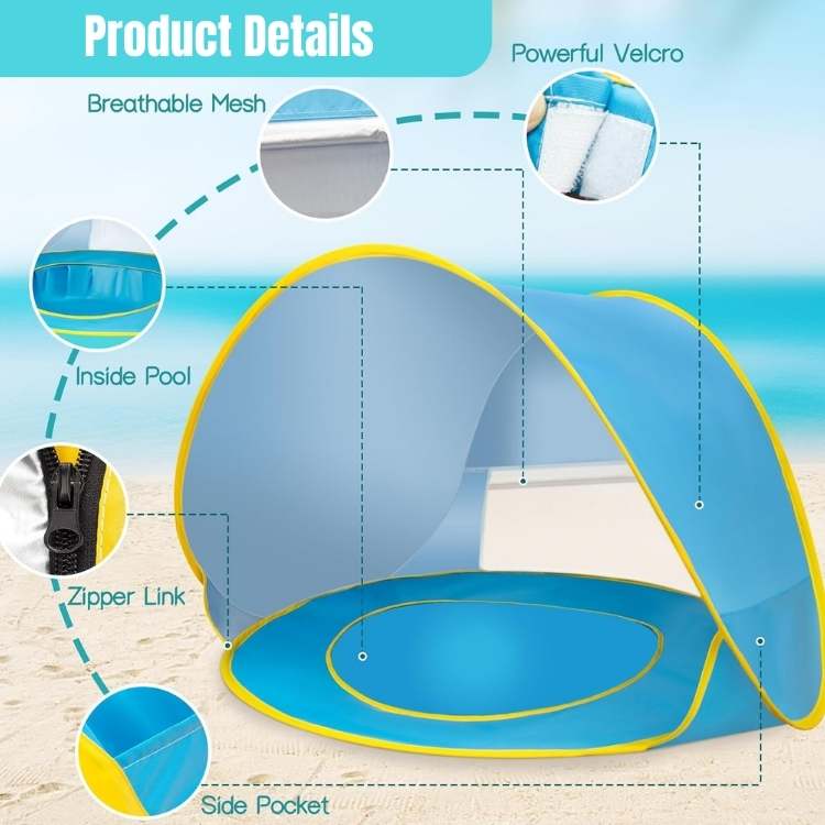 Baby Pop-Up Beach Tent with Built-in Pool