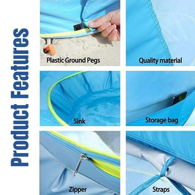 Baby Pop-Up Beach Tent with Built-in Pool