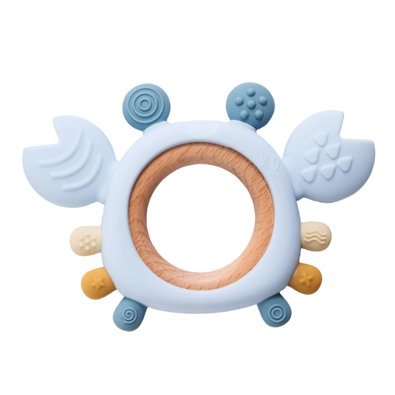 Baby Silicone Crab Teether Toy for Soothing Gums