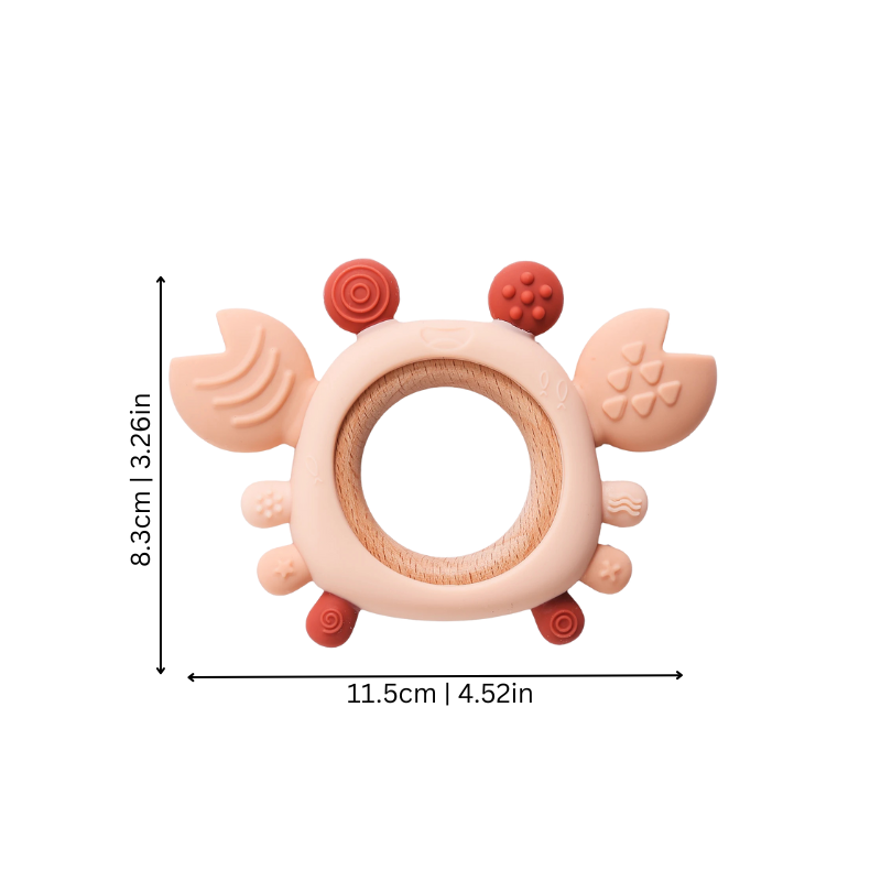 Baby Silicone Crab Teether Toy for Soothing Gums