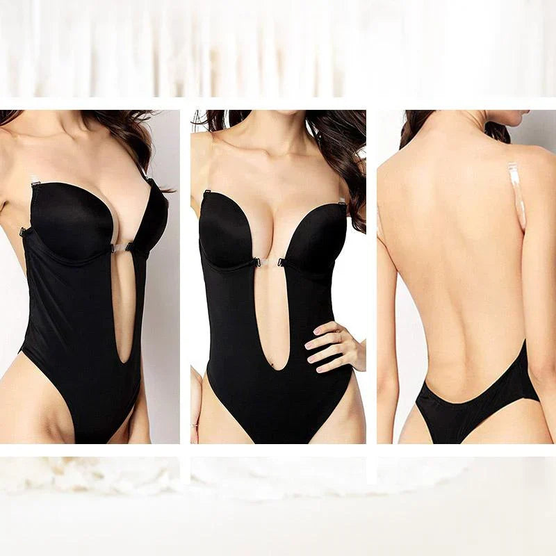 Backless Bodysuit Bra for Invisible Support