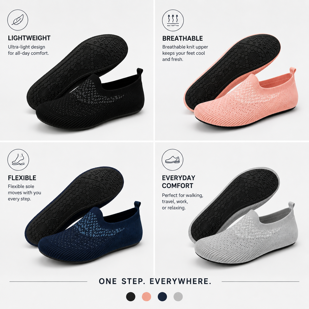 Barefoot Slip-On Athletic Walking Shoes