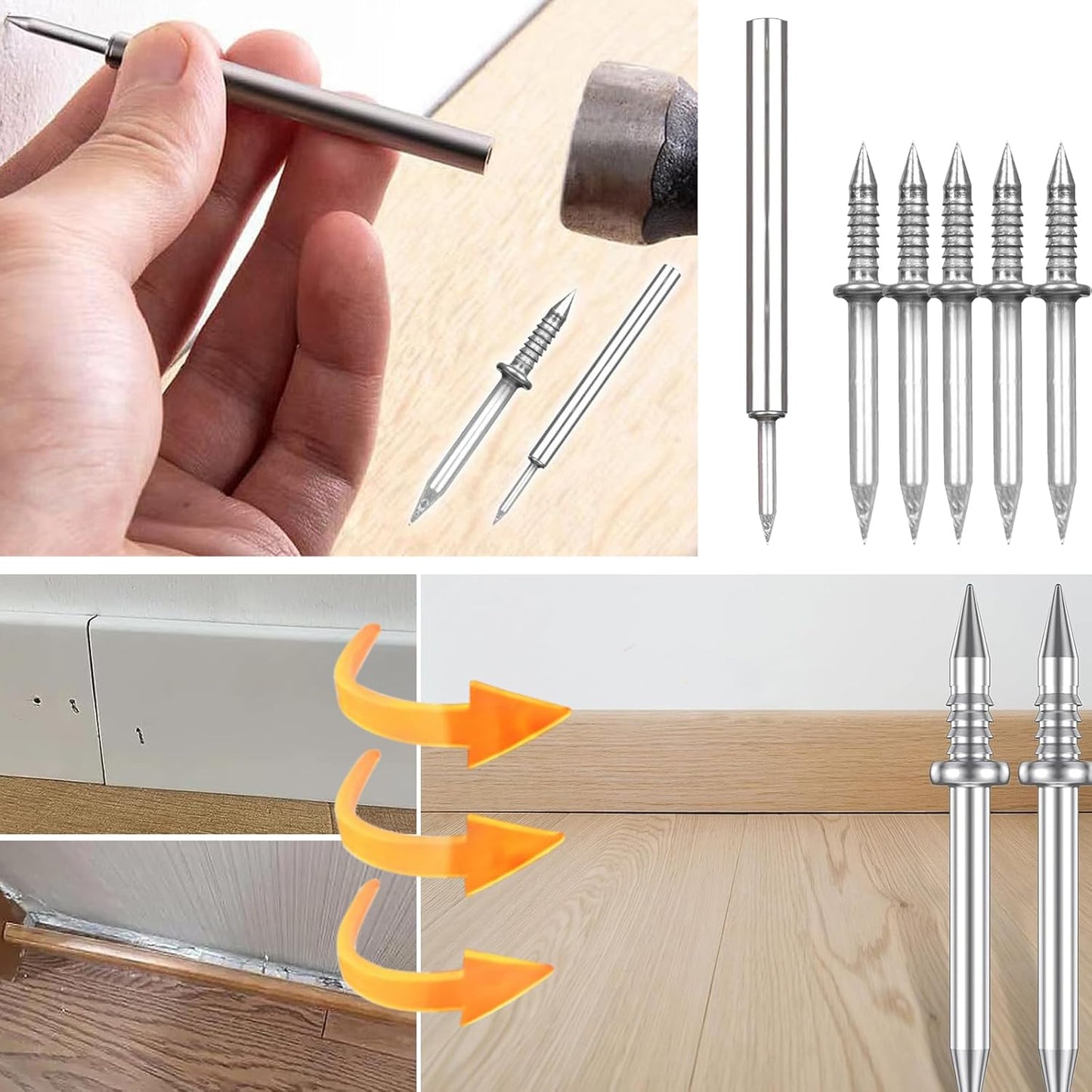 Baseboards | Baseboard Nail Set | Double-Head System Installation | BaseFix Pro