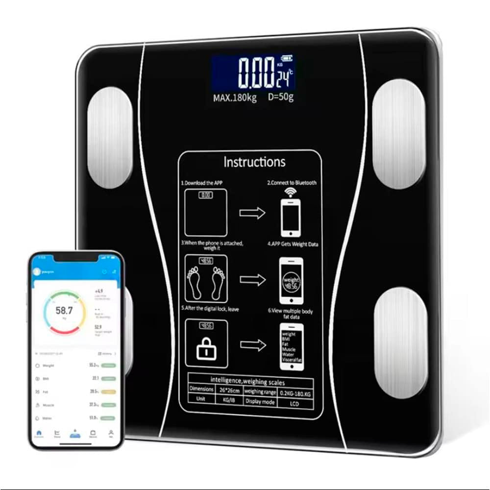 Bathroom Scale (180 kg) Pro - BMI Function & Bluetooth