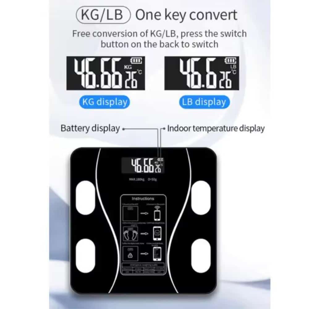Bathroom Scale (180 kg) Pro - BMI Function & Bluetooth