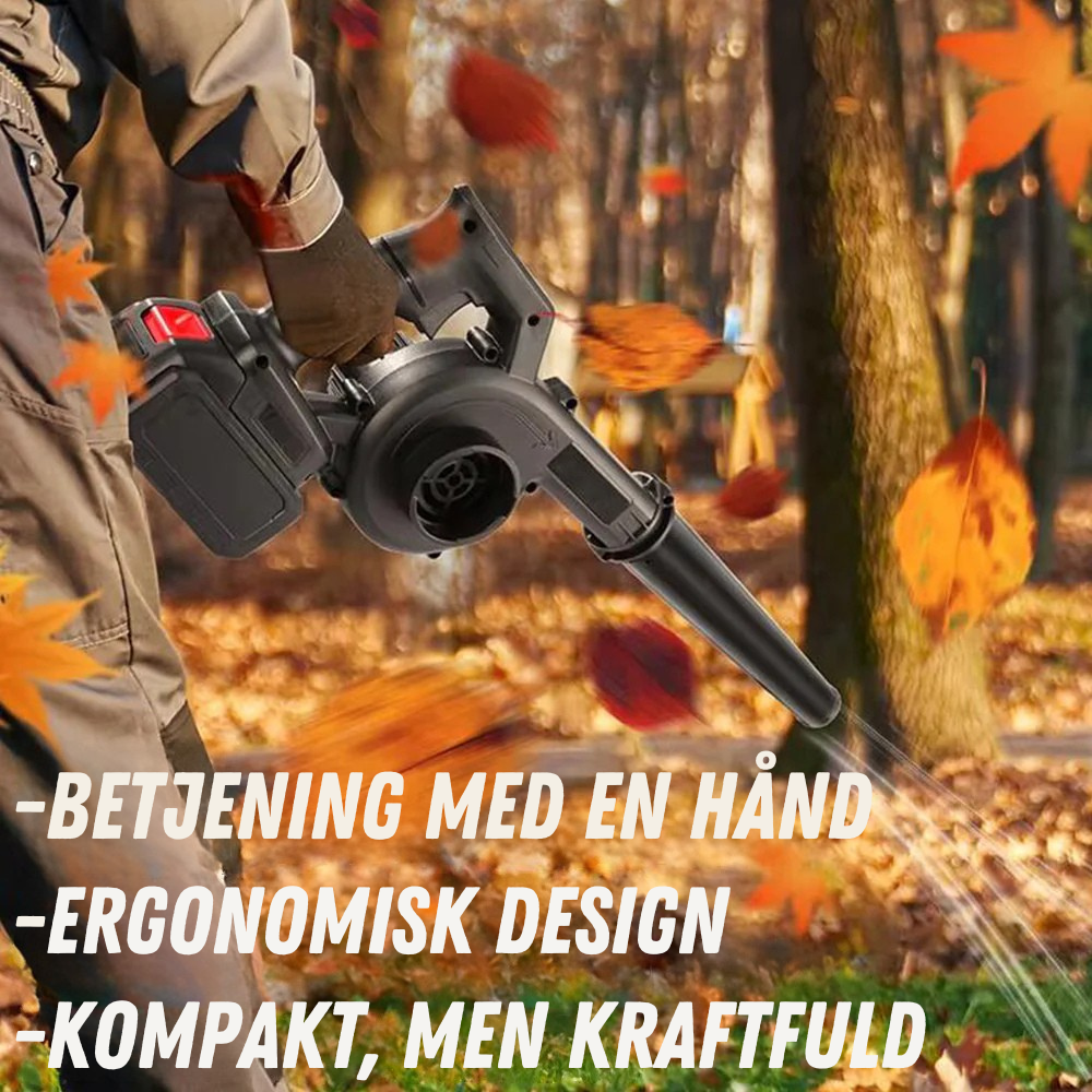 Battery-powered blower/leaves blower – ideal for cleaning or gardening
