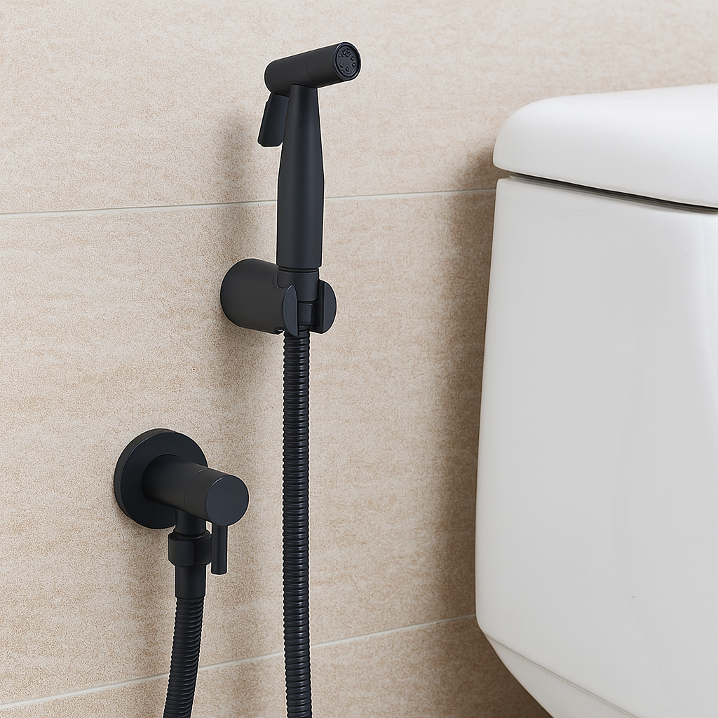 Bidet Sprayer in Stainless Steel – Wall Mounted with Adjustable Spray