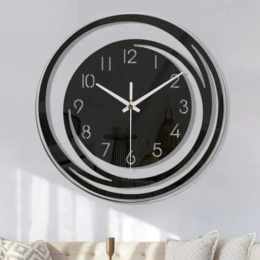 Black Acrylic Wall Clock – Modern Scandinavian Design