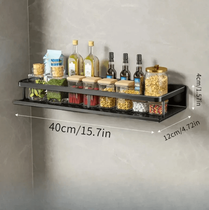 Black Kitchen Shelf - Modern Wall Shelf