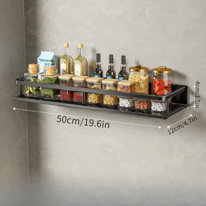 Black Kitchen Shelf - Modern Wall Shelf