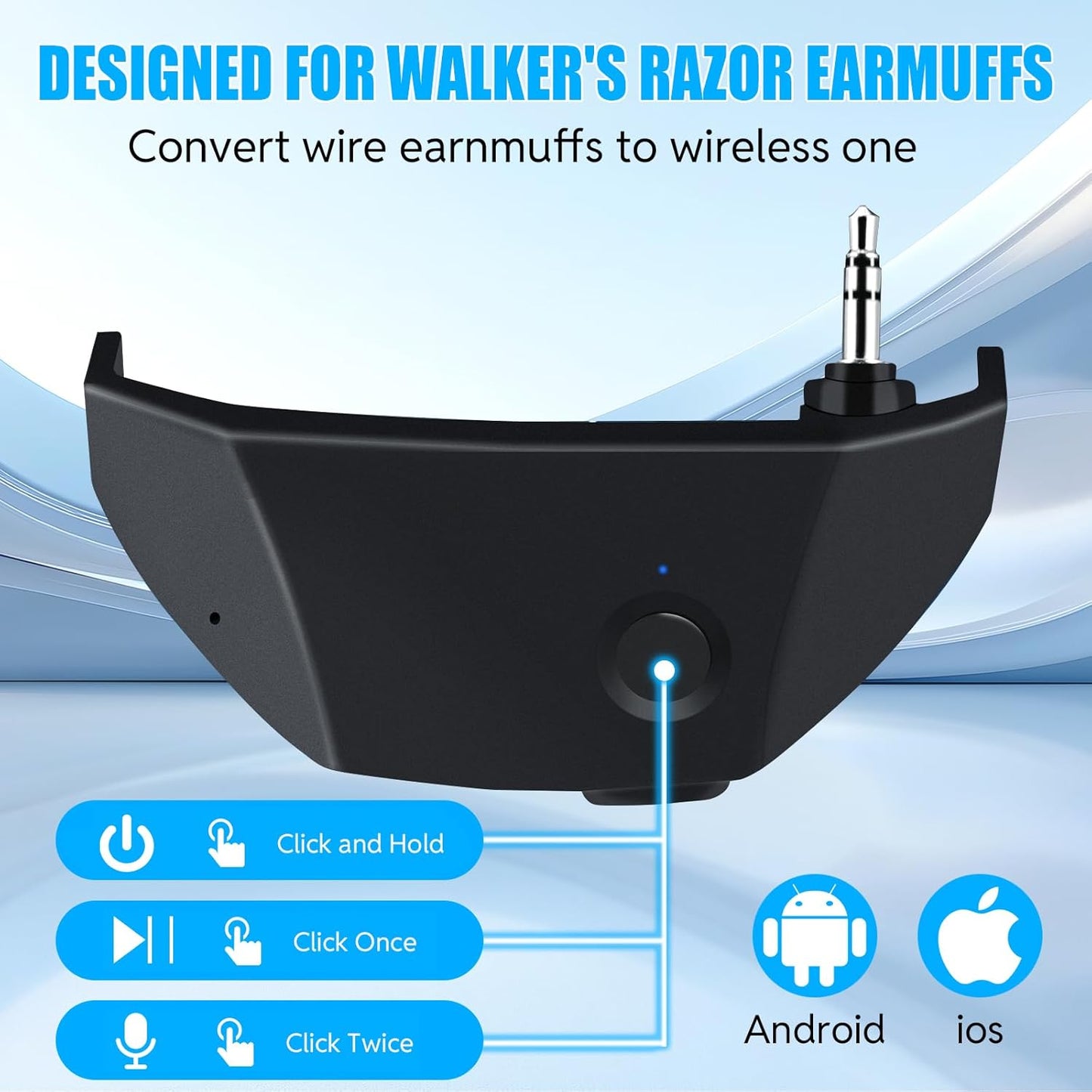 Bluetooth Adapter for Shooting Earmuffs - Wireless Hearing Protection
