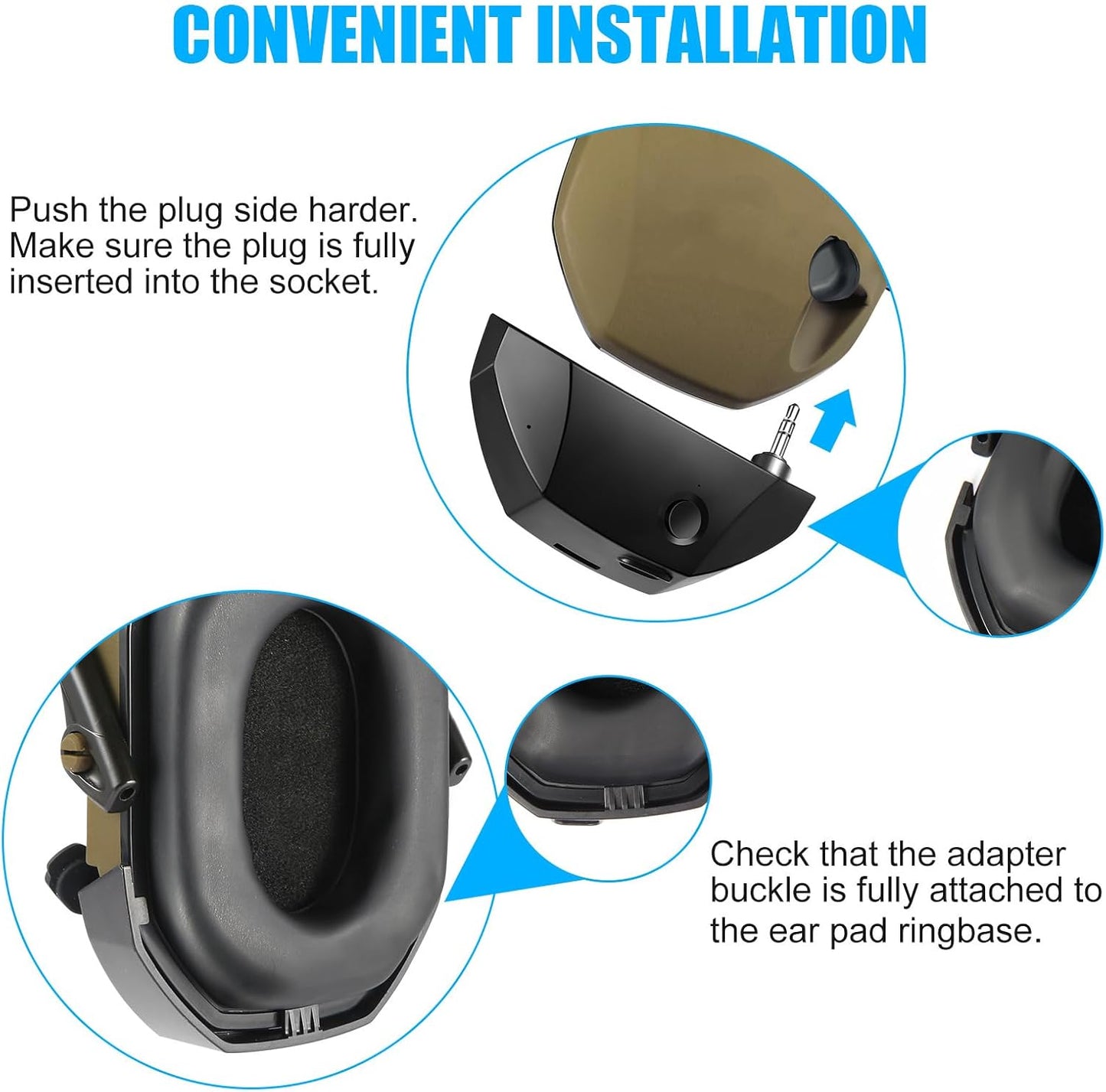 Bluetooth Adapter for Shooting Earmuffs - Wireless Hearing Protection