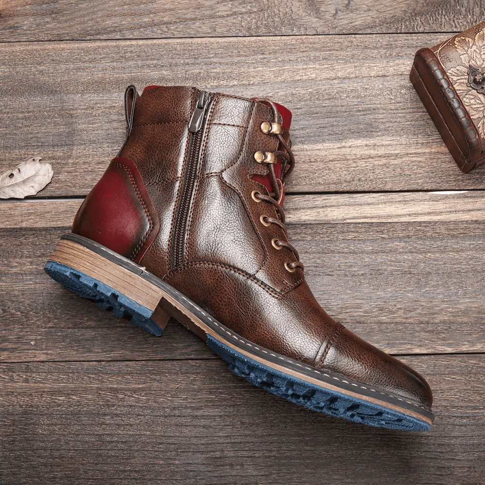 Boots with Side Zipper and Non-Slip Sole