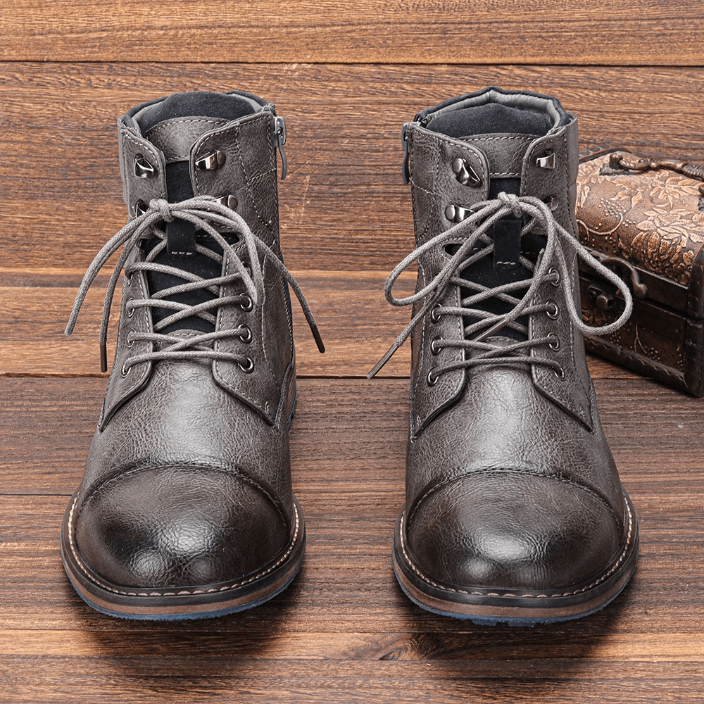Boots with Side Zipper and Non-Slip Sole