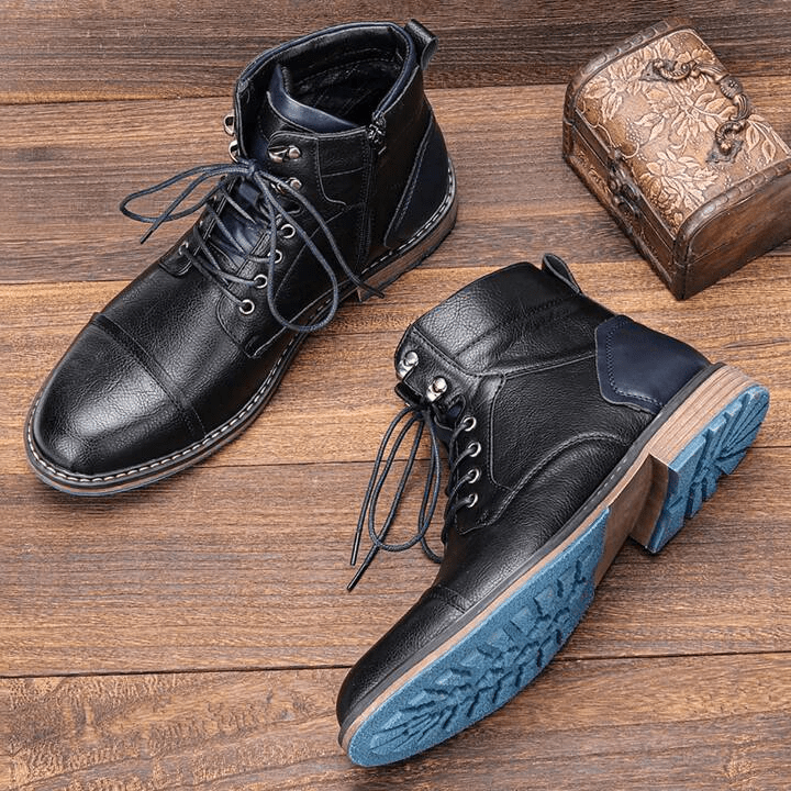 Boots with Side Zipper and Non-Slip Sole