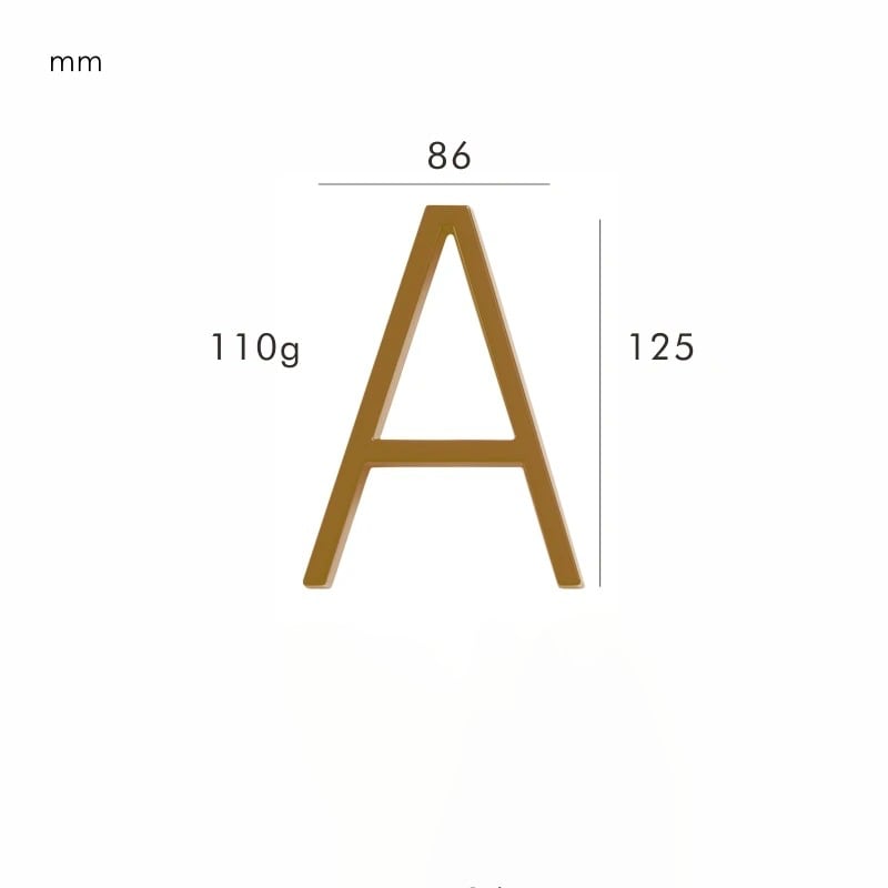 Brass House Numbers Satin Finish and Timeless Elegance