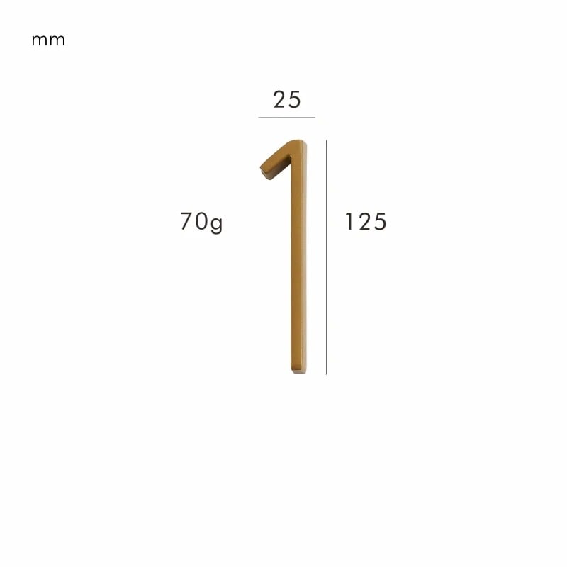 Brass House Numbers Satin Finish and Timeless Elegance