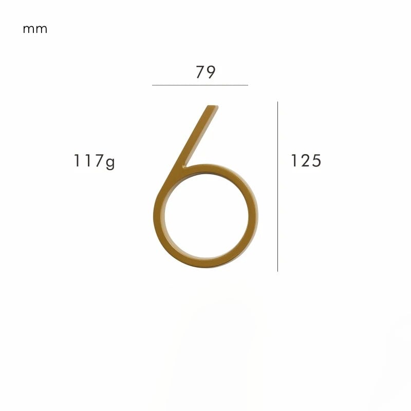Brass House Numbers Satin Finish and Timeless Elegance