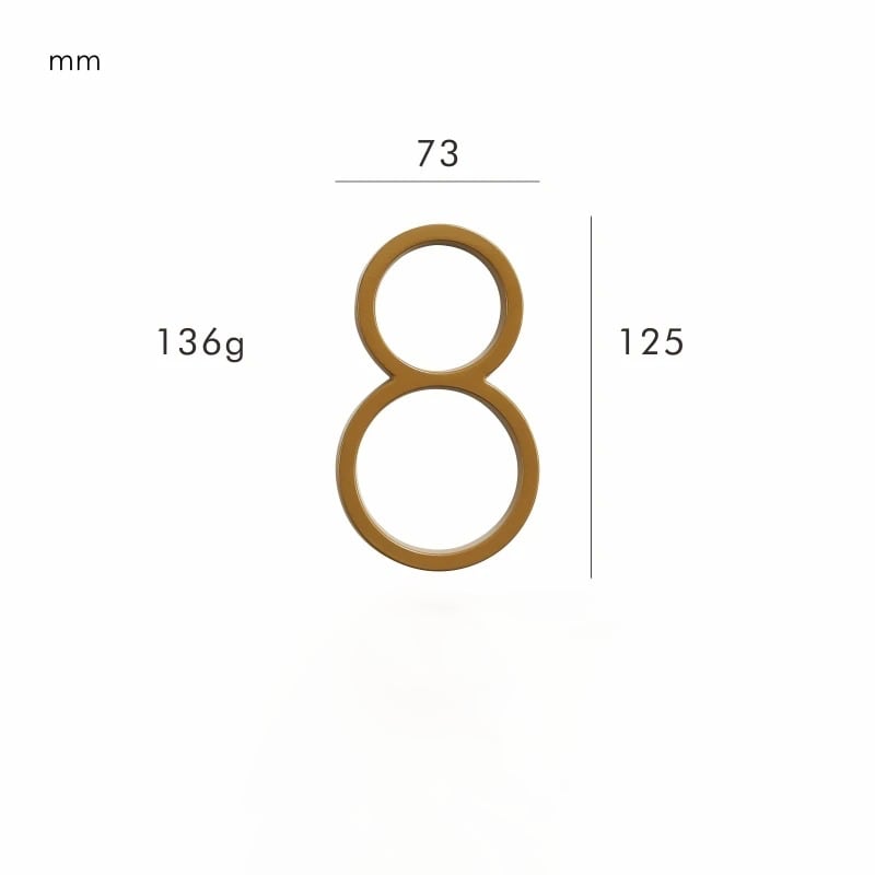 Brass House Numbers Satin Finish and Timeless Elegance