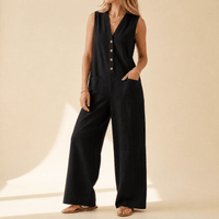 Breezy Button Front Jumpsuit