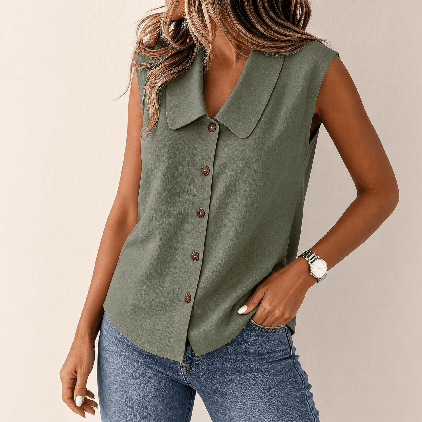 Breezy Collared Summer Top