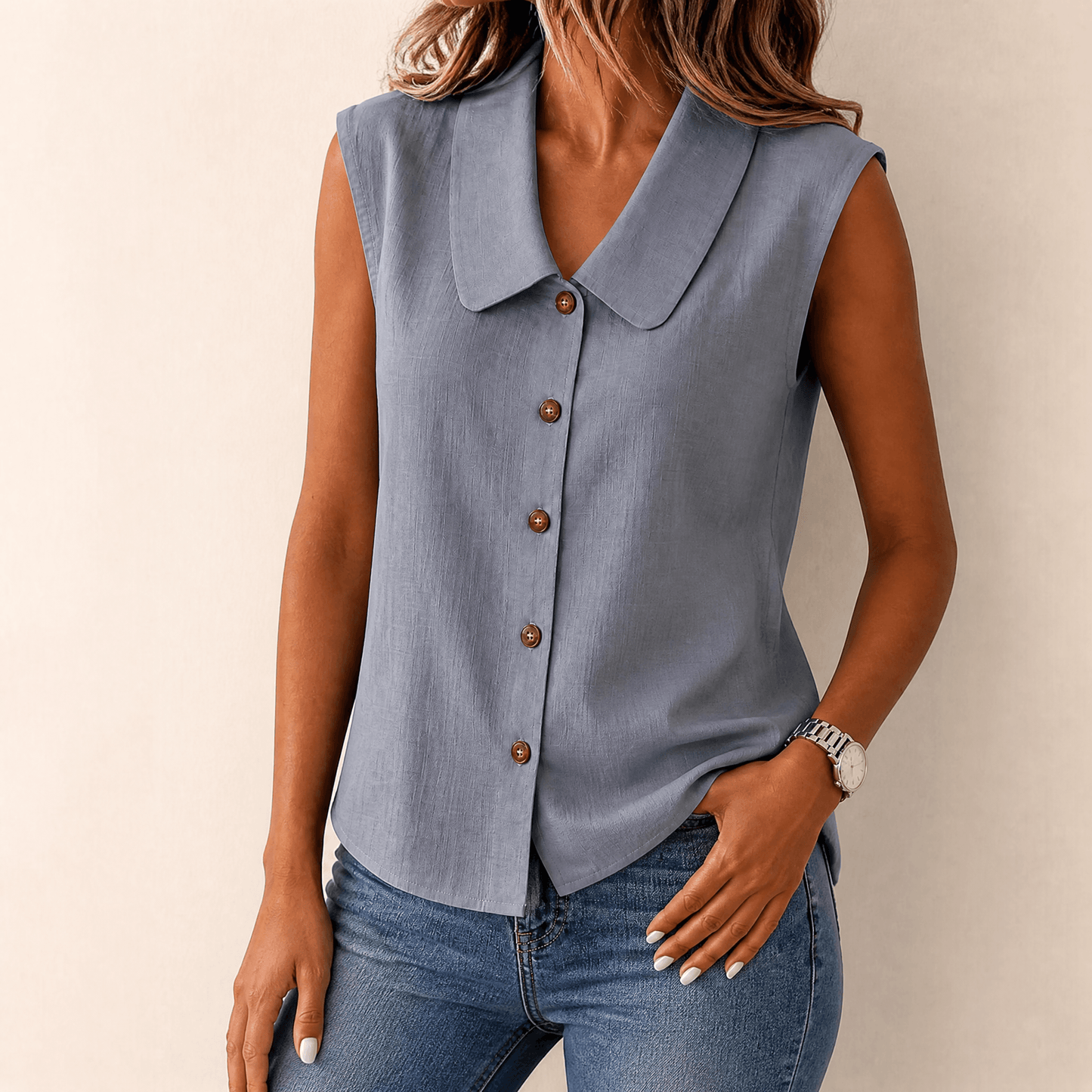Breezy Collared Summer Top