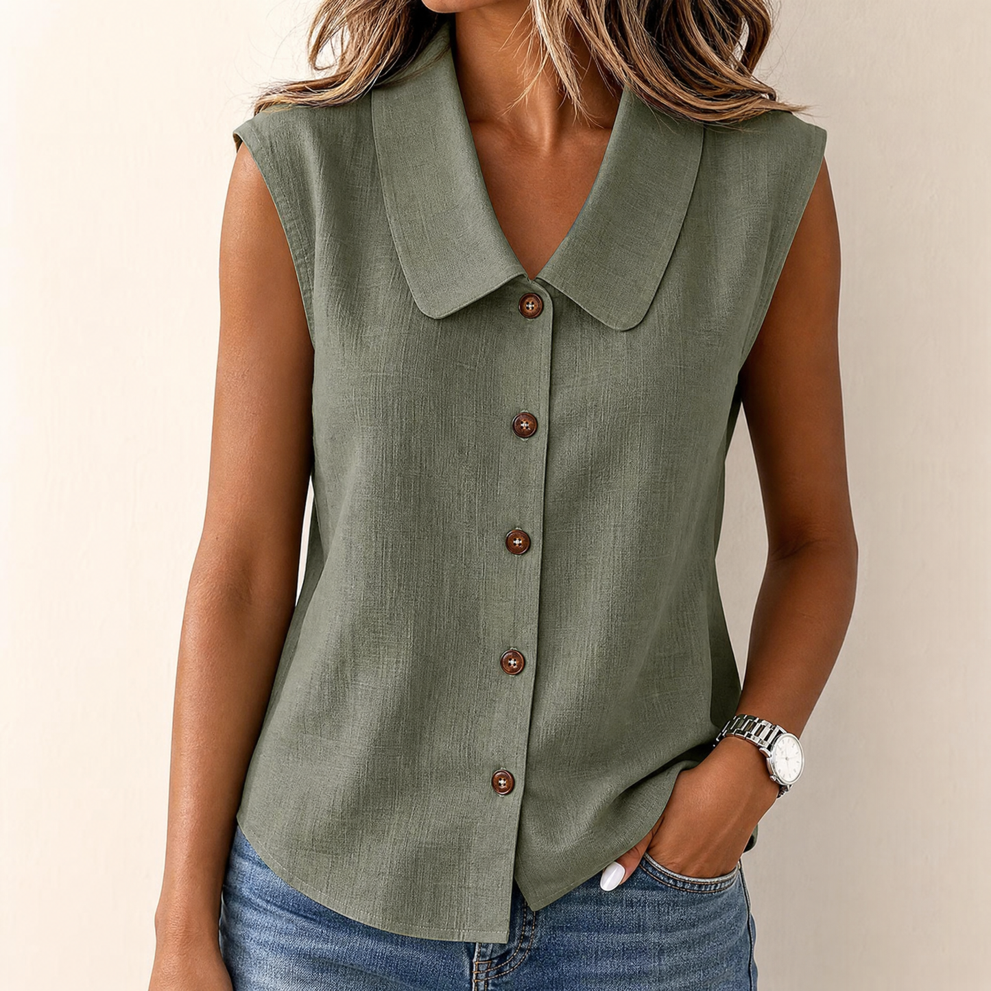 Breezy Collared Summer Top