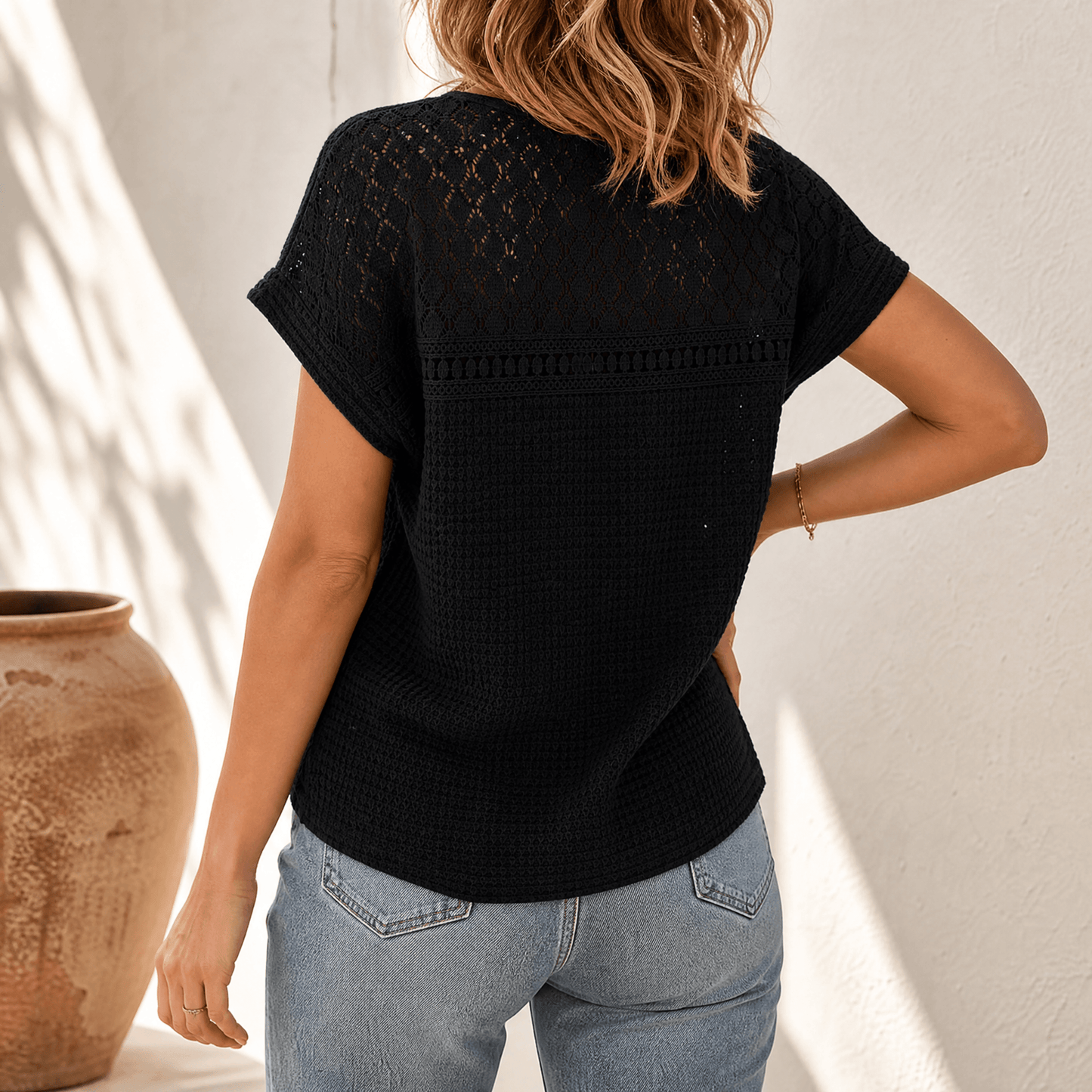 Breezy Open-Weave Top