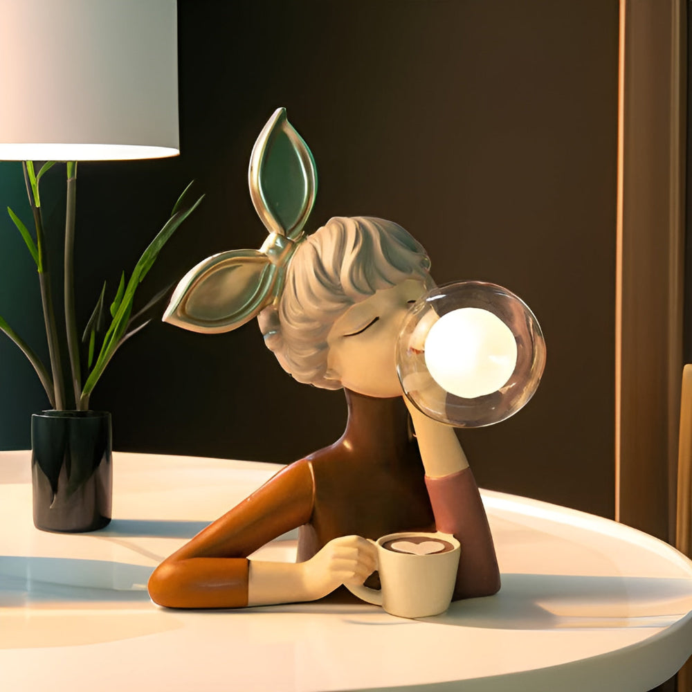 BubbleFairies Table Lamp – Enchanting Quartet Cartoon Girl Figurine Light