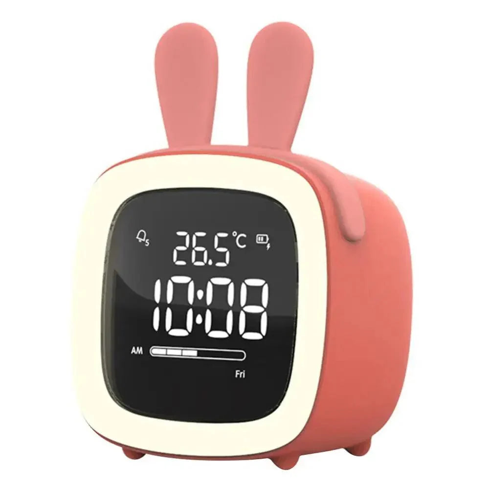 Cartoon Rabbit Alarm Clock | LED Night Light Design | Digital Clock