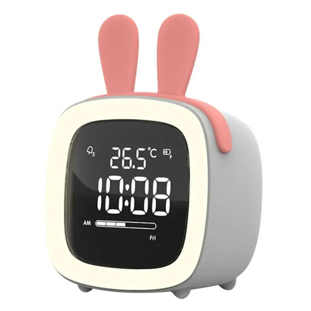 Cartoon Rabbit Alarm Clock | LED Night Light Design | Digital Clock