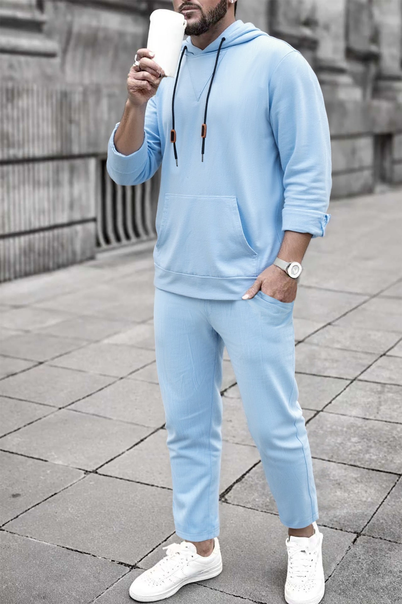 Casual Hoodie and Jogging Pants Set