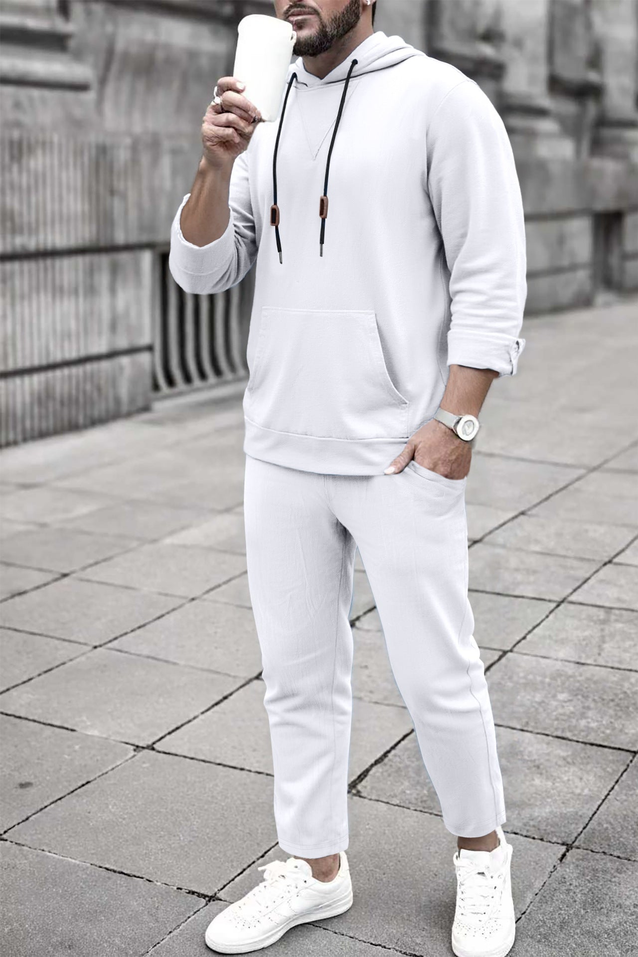 Casual Hoodie and Jogging Pants Set