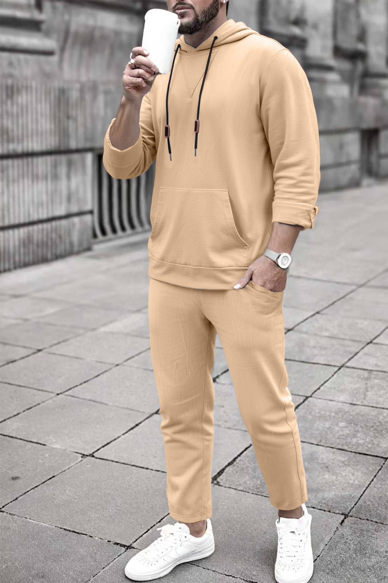 Casual Hoodie and Jogging Pants Set