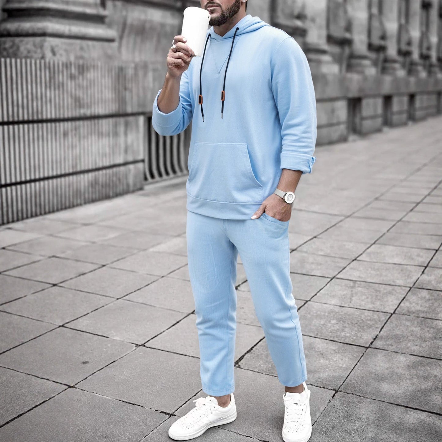 Casual Hoodie and Jogging Pants Set