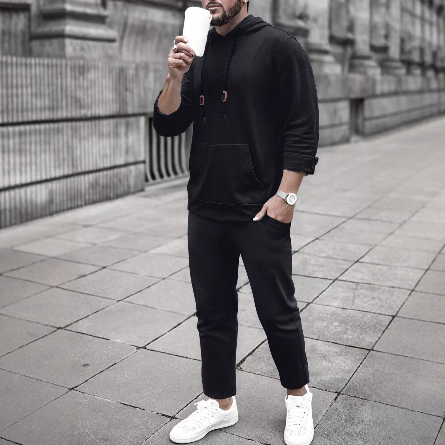 Casual Hoodie and Jogging Pants Set