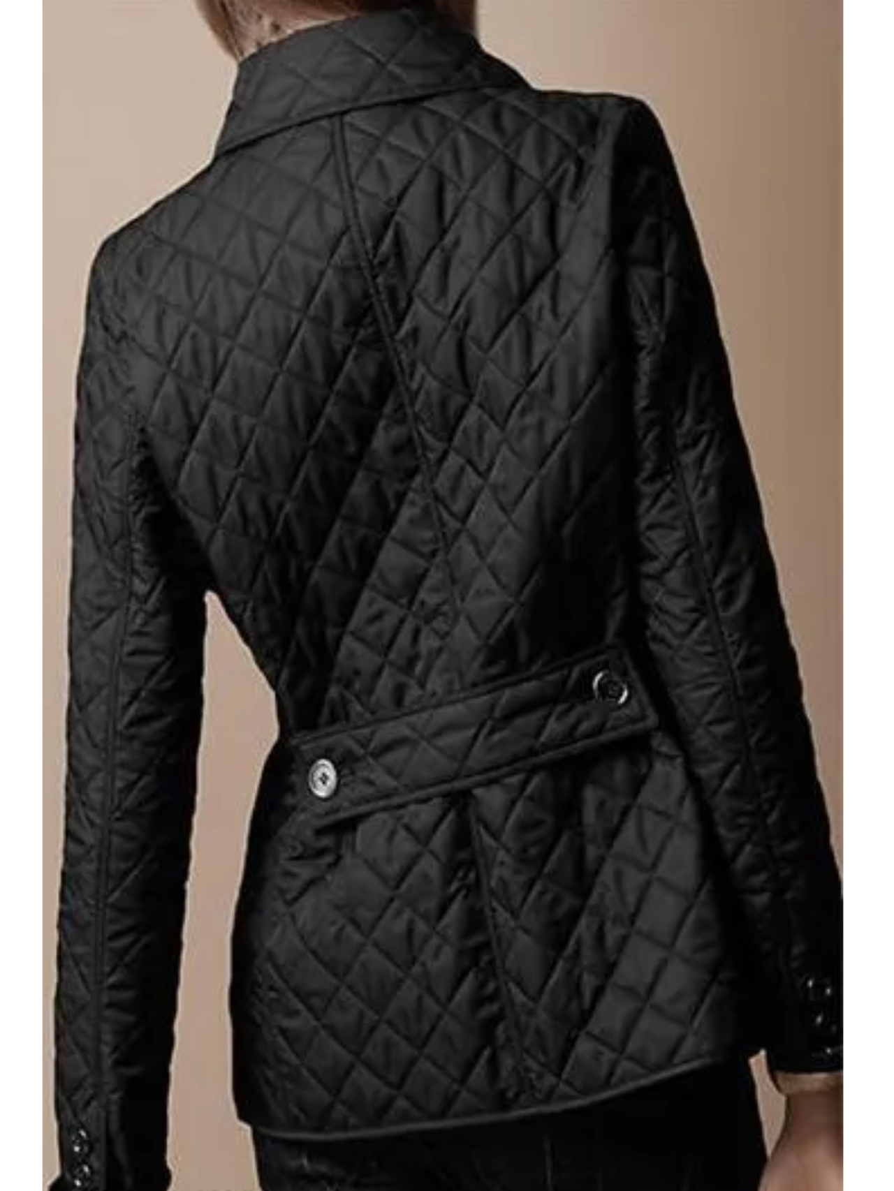Casual Quilted Jacket with Turned-Down Collar