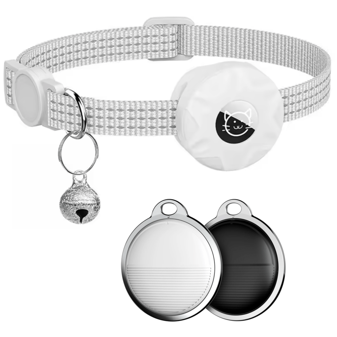 Cat Collar with Bluetooth Locator and Reflective Design for Increased Safety