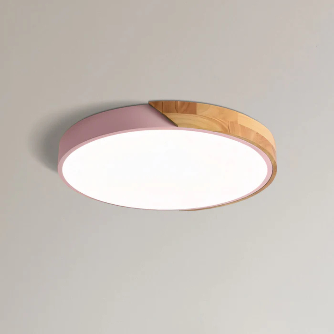 Ceiling Light with LED Scandinavian Wood Design