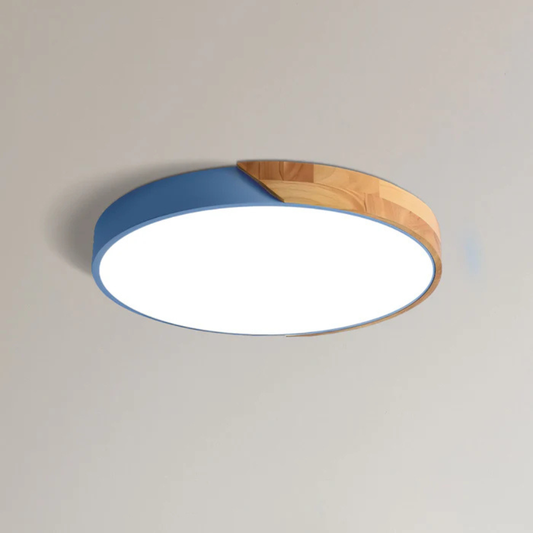 Ceiling Light with LED Scandinavian Wood Design