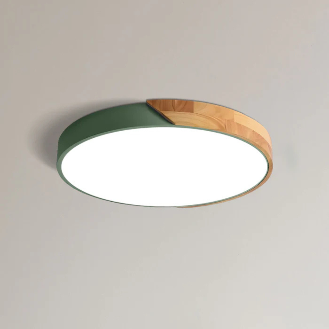 Ceiling Light with LED Scandinavian Wood Design