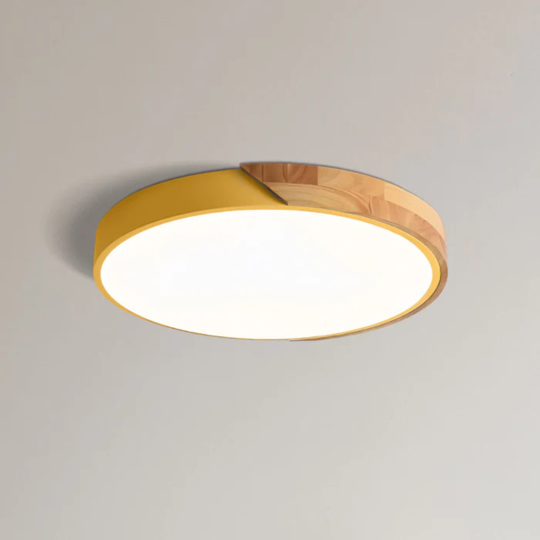 Ceiling Light with LED Scandinavian Wood Design