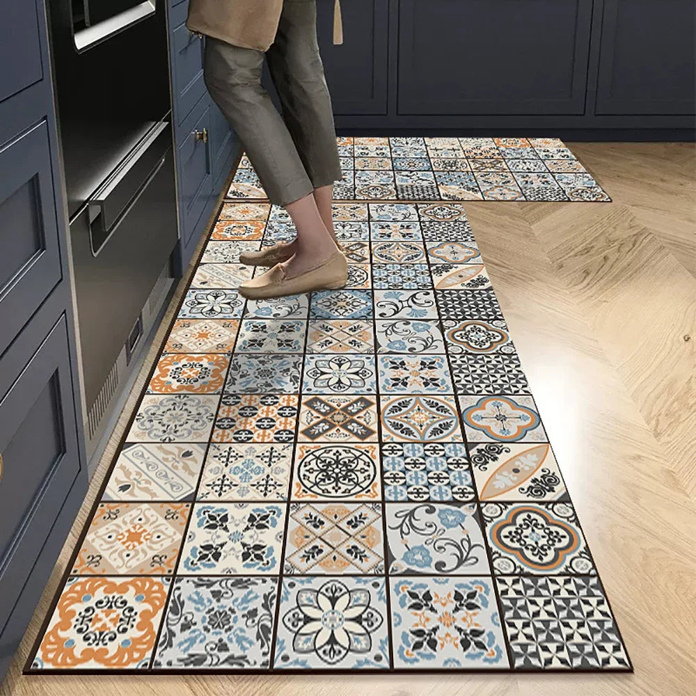 Cement Tile Kitchen Rug