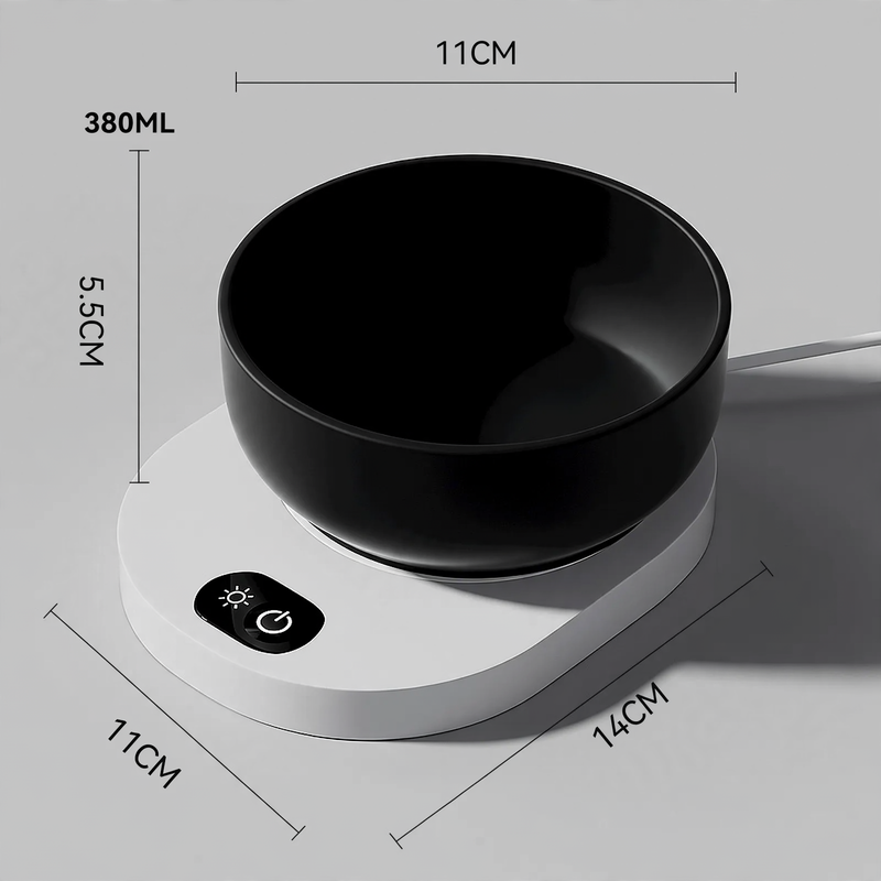 Ceramic Heated Bowl for Cats and Dogs