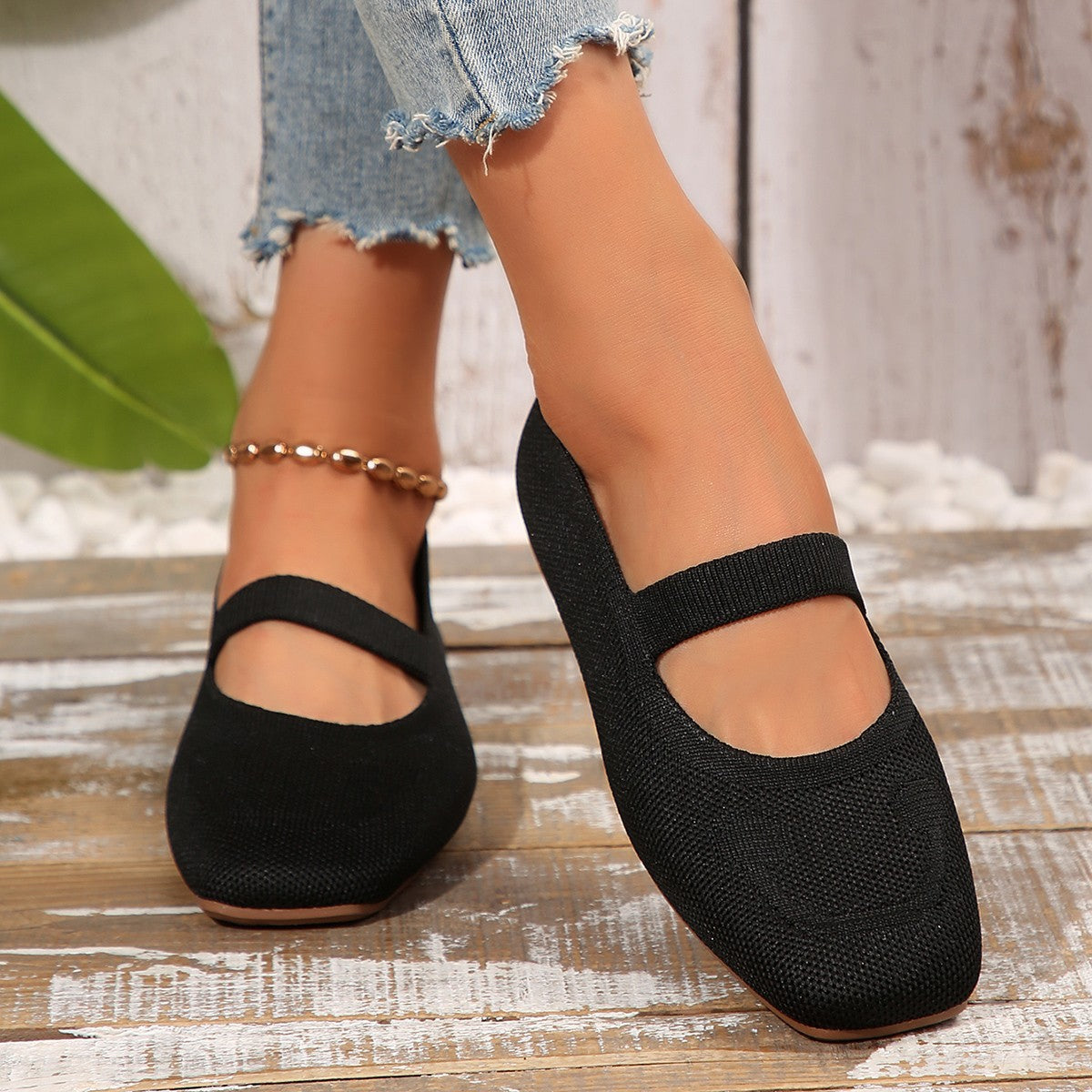 Cheerful Mary Jane Ballerinas