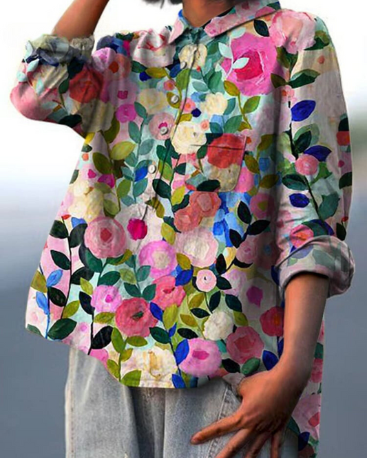Chic Floral Blouse - Claire™ | Elegance & Comfort