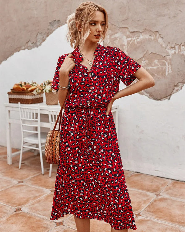 Chic Midi Summer Dress - Elegance for Summer Days