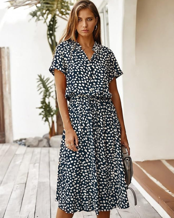 Chic Midi Summer Dress - Elegance for Summer Days